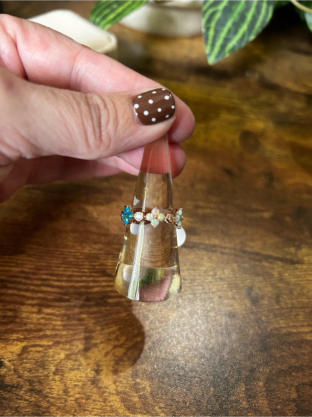 Bomb Party October 2026 “Designer Details” Rose Gold Clover Ring, Size 7